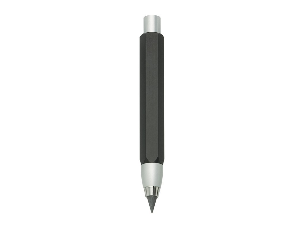 Creion mecanic 4B Worther Compact, corp din aluminiu anodizat, 5.6 mm, Negru