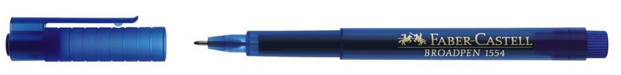 Liner 0.8 mm Broadpen 1554 Faber-Castell Albastru