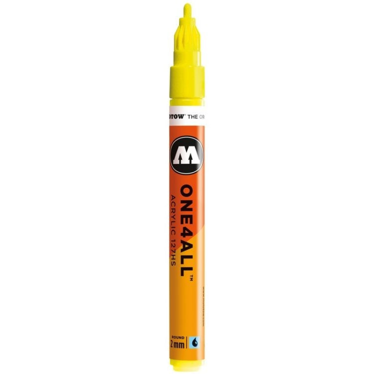 Marker acrilic Molotow ONE4ALL™ 127HS, 2 mm, neon yellow fluorescent