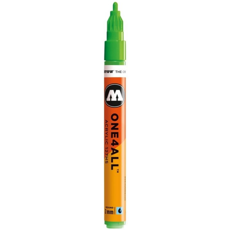 Marker acrilic Molotow ONE4ALL™ 127HS, 2 mm, neon green fluorescent