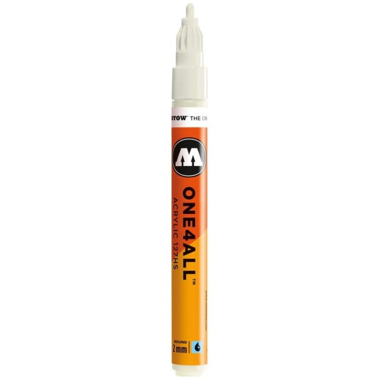 Marker acrilic Molotow ONE4ALL™ 127HS, 2 mm, nature white