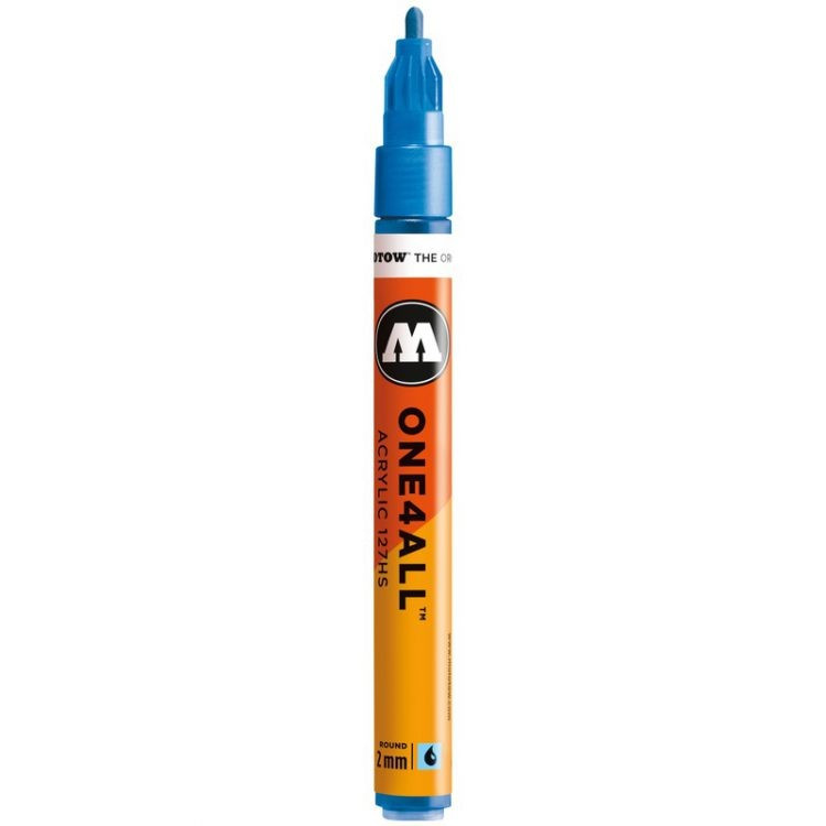 Marker acrilic Molotow ONE4ALL™ 127HS, 2 mm, metallic blue