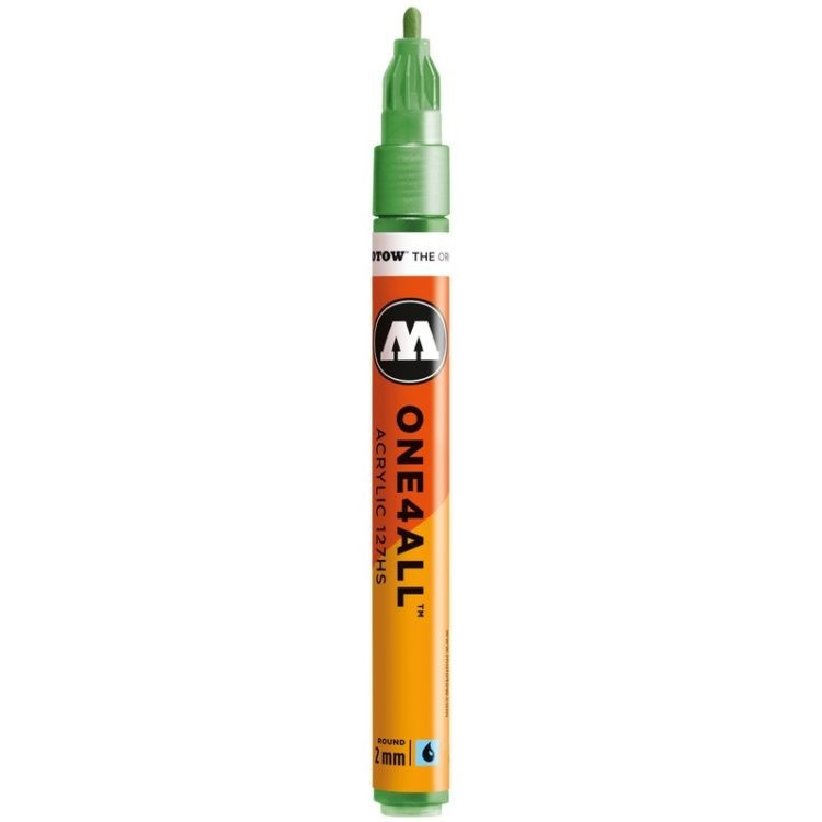 Marker acrilic Molotow ONE4ALL™ 127HS, 2 mm, metallic light green