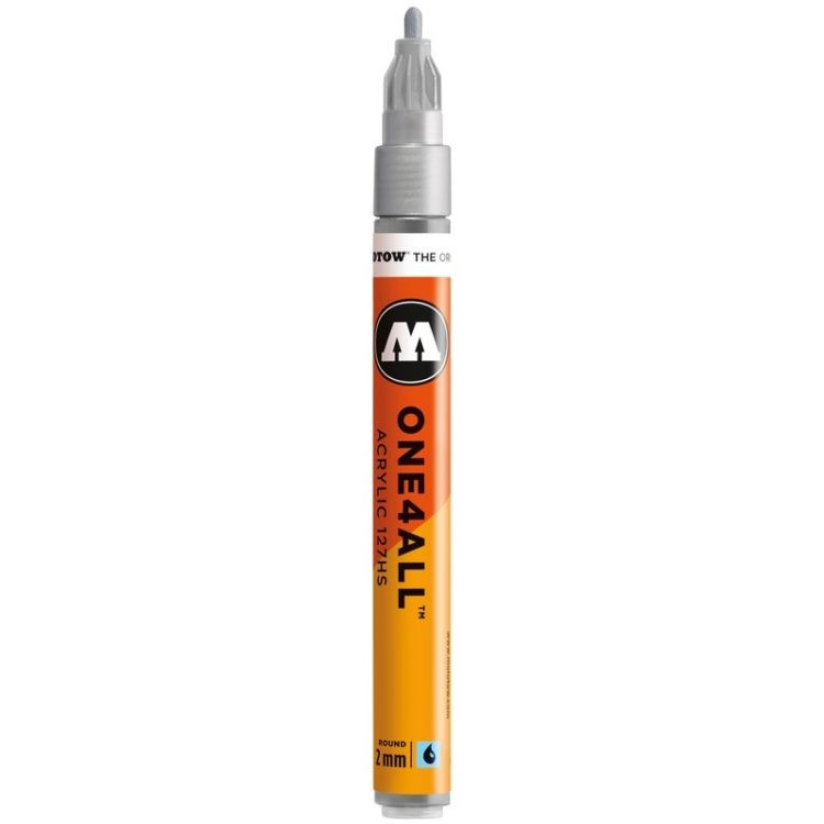 Marker acrilic Molotow ONE4ALL™ 127HS, 2 mm, metallic silver