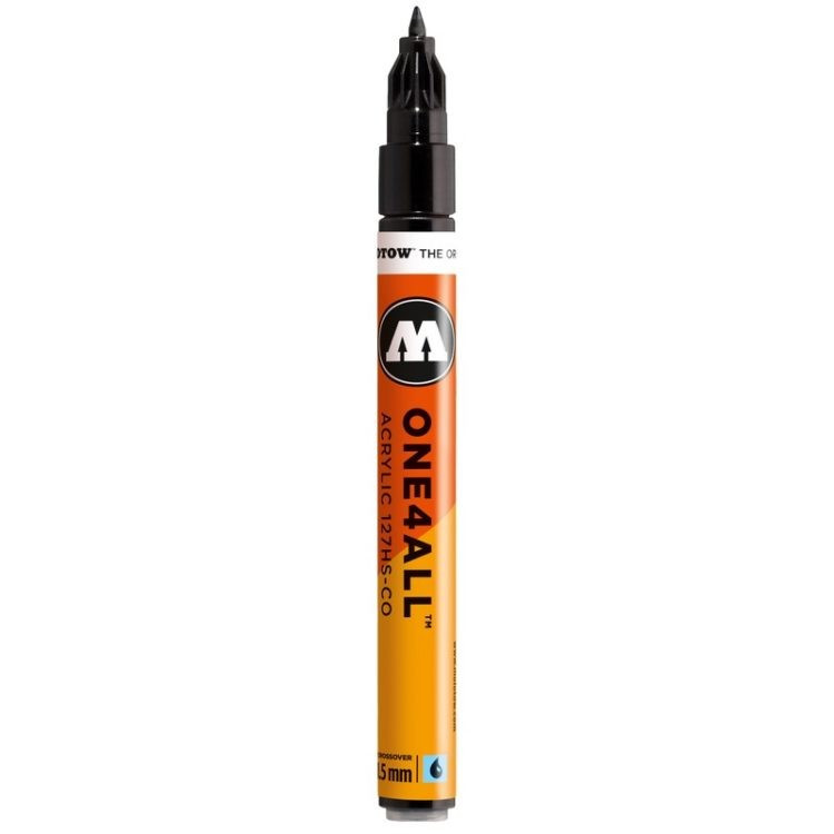 Marker acrilic Molotow ONE4ALL™127HS-CO, 1.5 mm, signal black