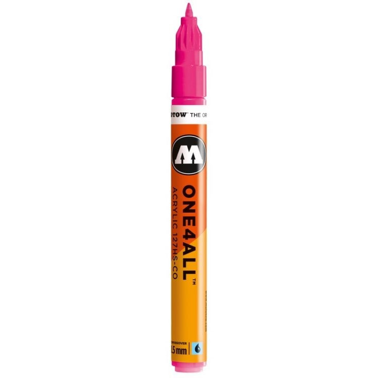 Marker acrilic Molotow ONE4ALL™127HS-CO, 1.5 mm, neon pink fluorescent