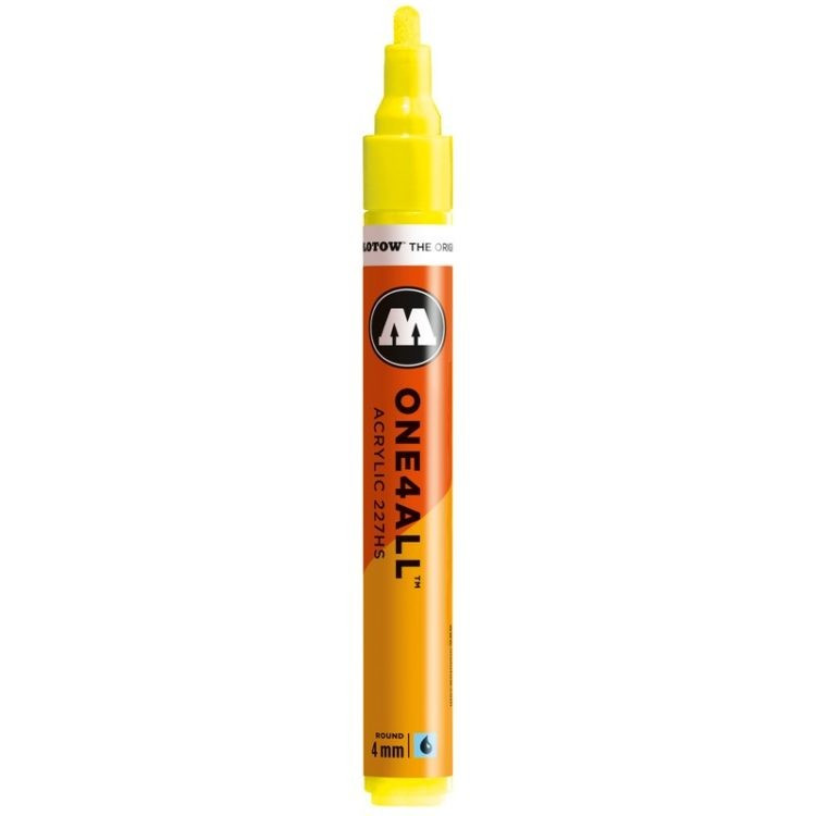 Marker acrilic Molotow ONE4ALL™ 227HS, 4 mm, neon yellow fluorescent