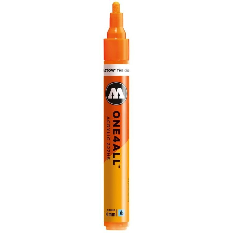 Marker acrilic Molotow ONE4ALL™ 227HS, 4 mm, neon orange fluorescent