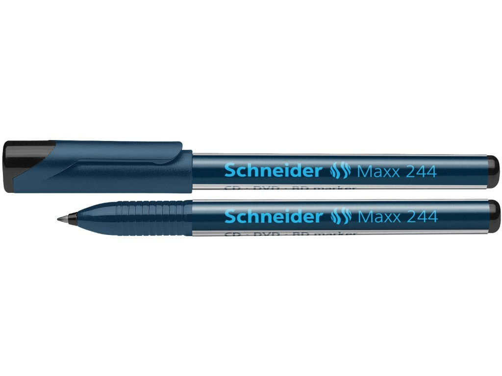 Marker Cd/Dvd Schneider Maxx 244 0.7 mm Varf Rotund - Negru