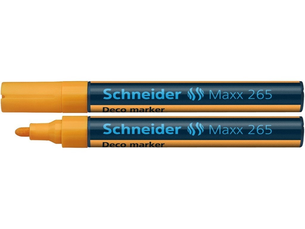 Marker Cu Creta Schneider Maxx 265 2 - 3 mm Varf Rotund - Portocaliu