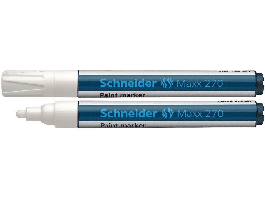 Marker Vopsea Schneider Maxx 270 1 - 3 mm Varf Rotund - Alb