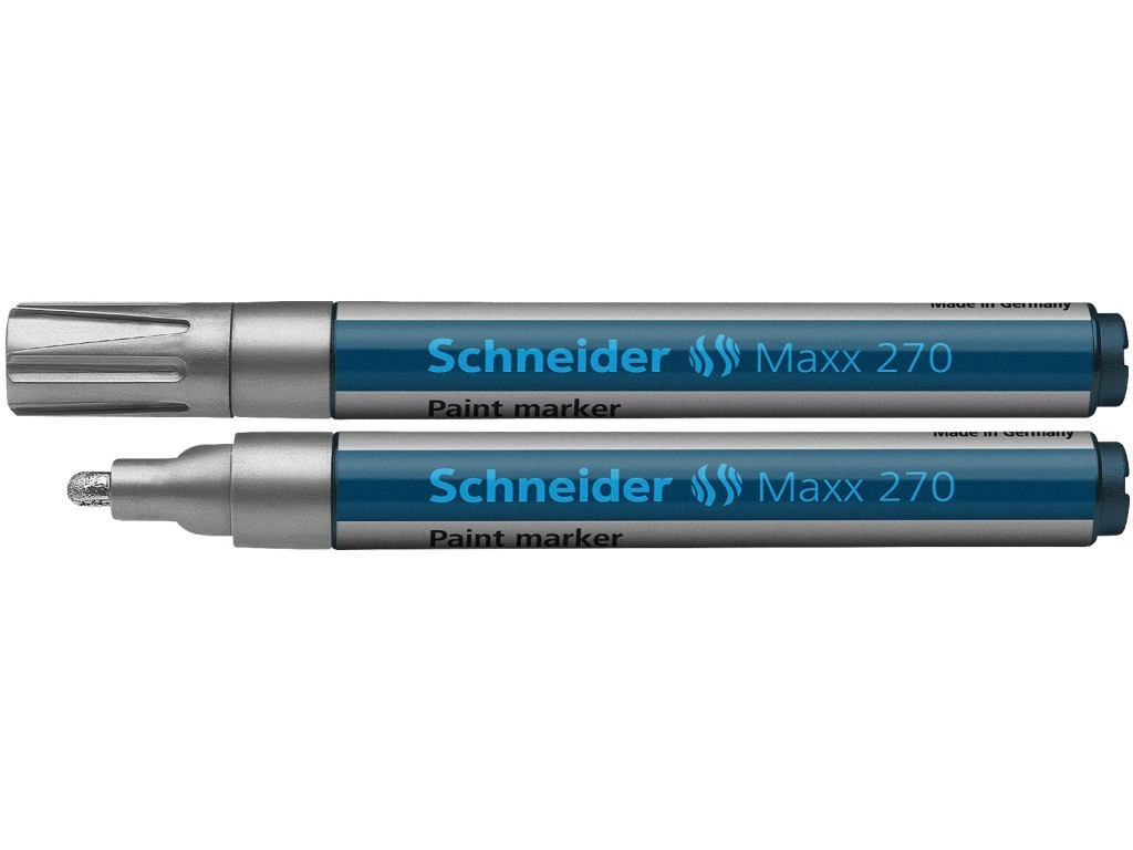 Marker Vopsea Schneider Maxx 270 1 - 3 mm Varf Rotund - Argintiu