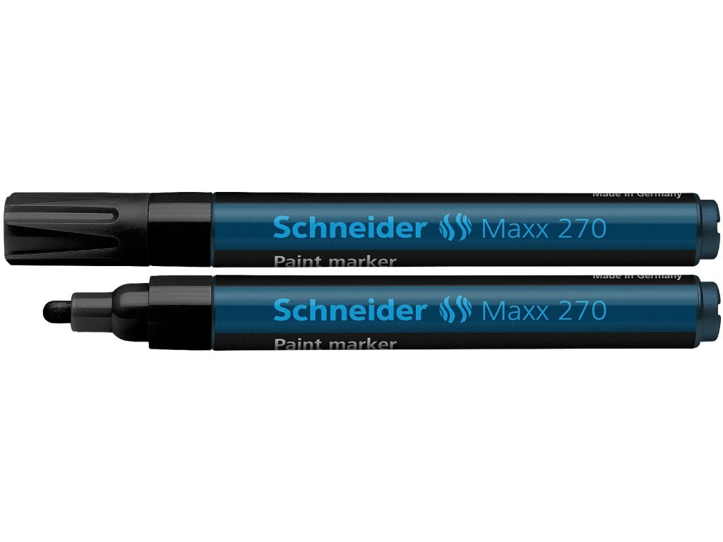 Marker Vopsea Schneider Maxx 270 1 - 3 mm Varf Rotund - Negru