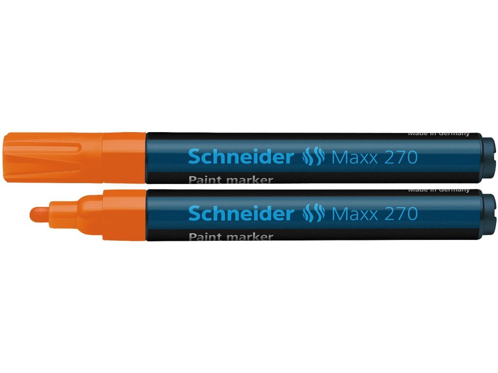 Marker Vopsea Schneider Maxx 270 1 - 3 mm Varf Rotund - Portocaliu