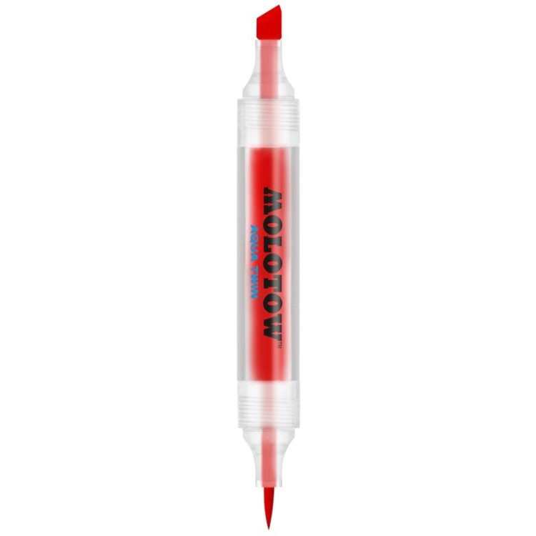 Marker Cu Vârf Dublu Molotow Aqua Twin, 1 Mm/2-6 Mm, Vermillion