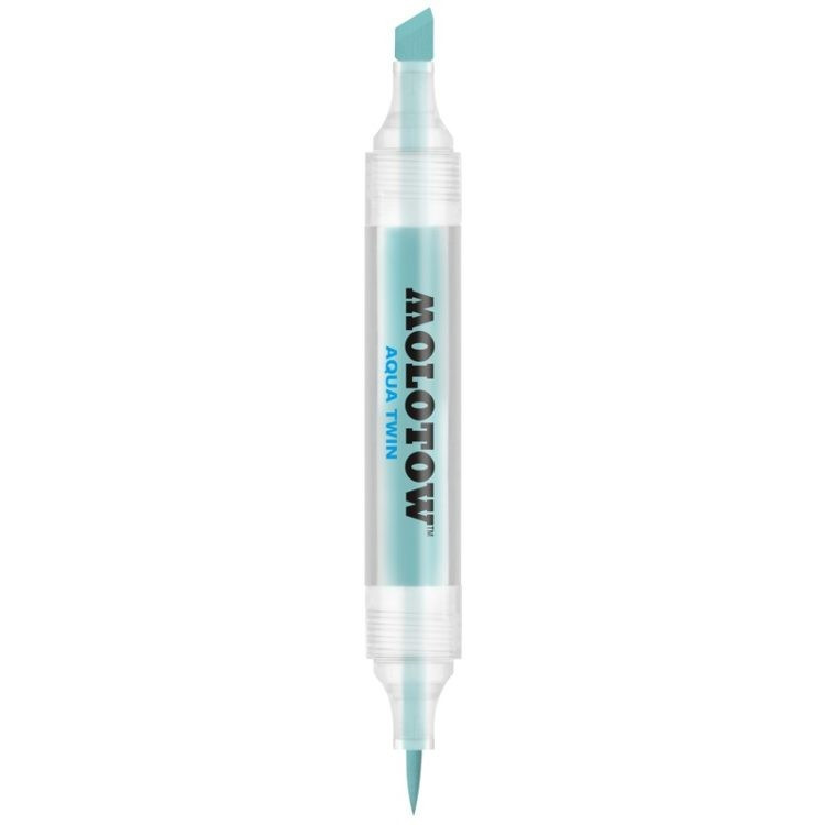 Marker Cu Vârf Dublu Molotow Aqua Twin, 1 Mm/2-6 Mm, Turquoise