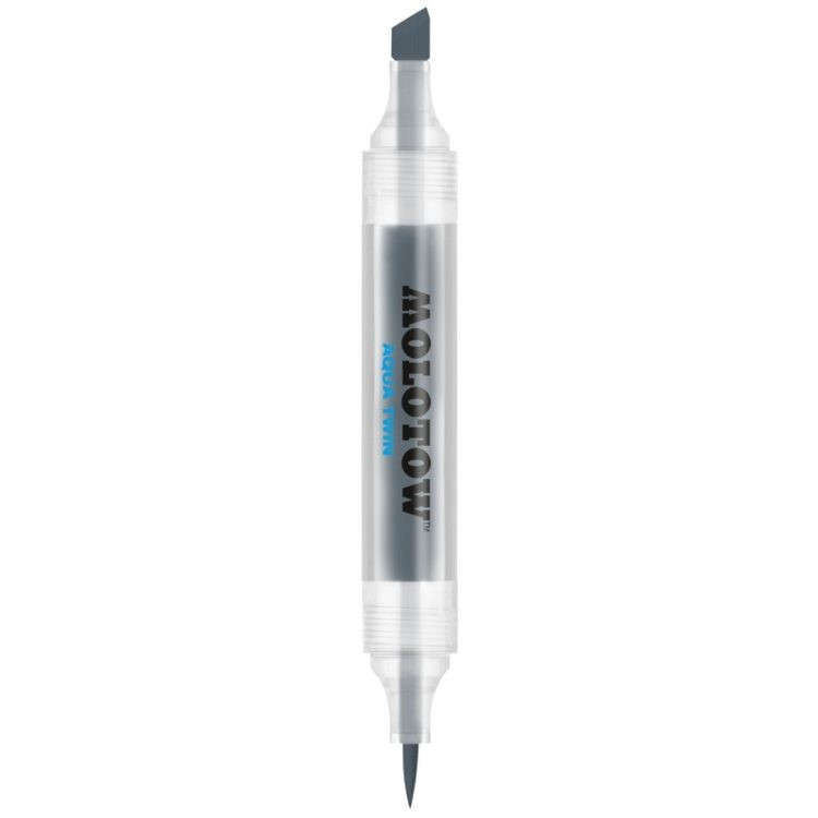 Marker Cu Vârf Dublu Molotow Aqua Twin, 1 Mm/2-6 Mm, Cool Grey 01