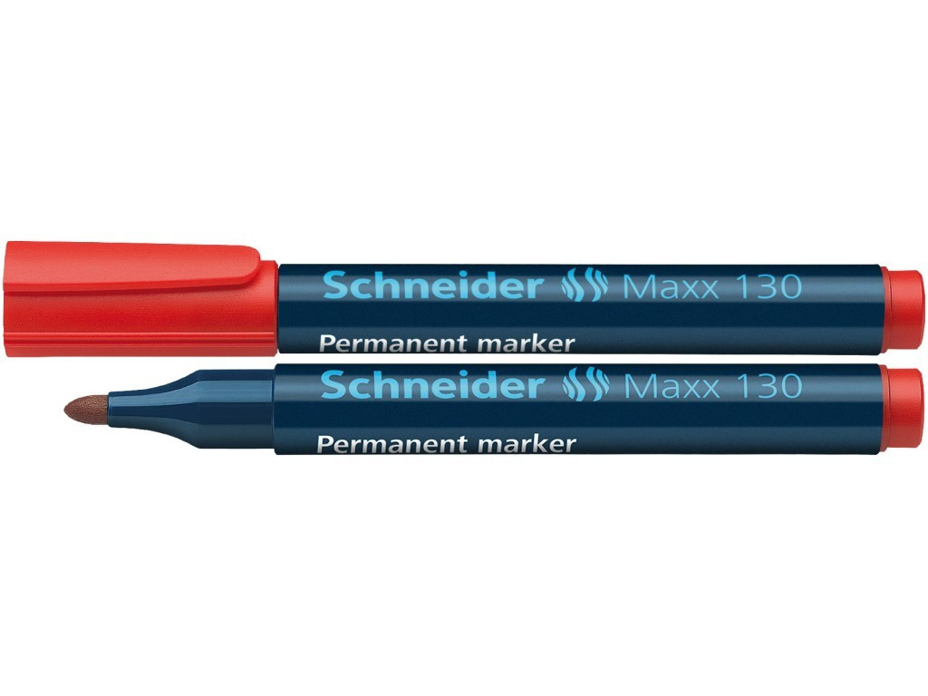 Marker Permanent Schneider Maxx 130 1 - 3 mm Varf Rotund - Rosu