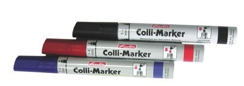 Marker Permanent Colli Herlitz 1 - 4 mm Varf Rotund Reincarcabil - Albastru