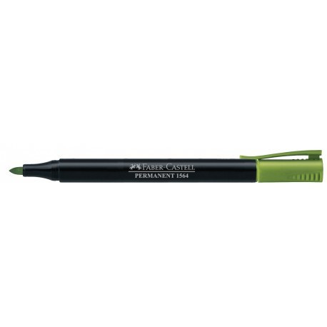 Marker Permanent Faber-Castell 1564 Slim 1.0 mm Varf Rotund - Vernil