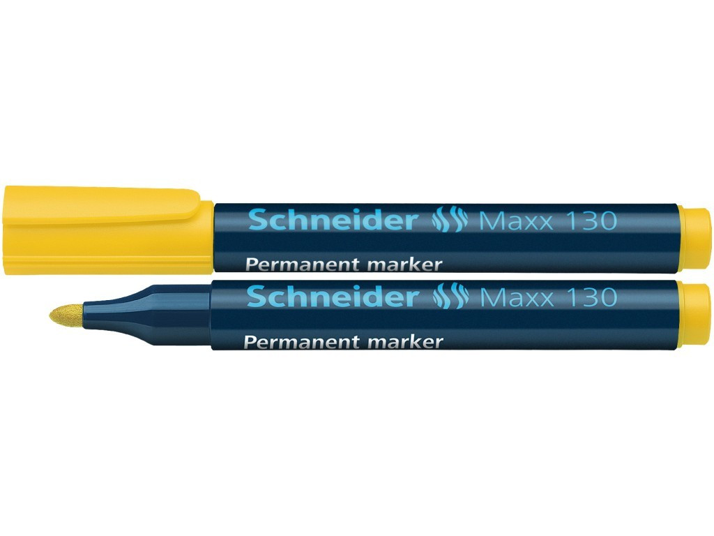 Marker Permanent Schneider Maxx 130 1 - 3 mm Varf Rotund - Galben