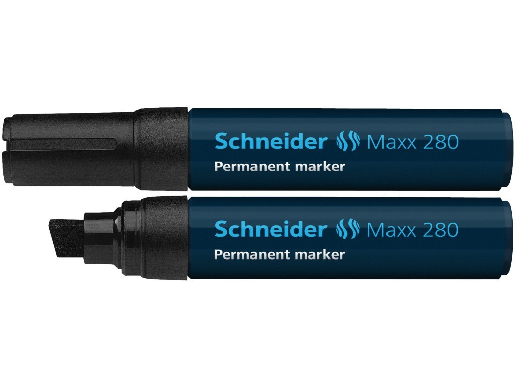 Marker Permanent Schneider Maxx 280 , 4 - 12 mm Varf Tesit - Negru