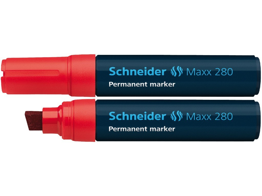 Marker Permanent Schneider Maxx 280 , 4 - 12 mm Varf Tesit - Rosu