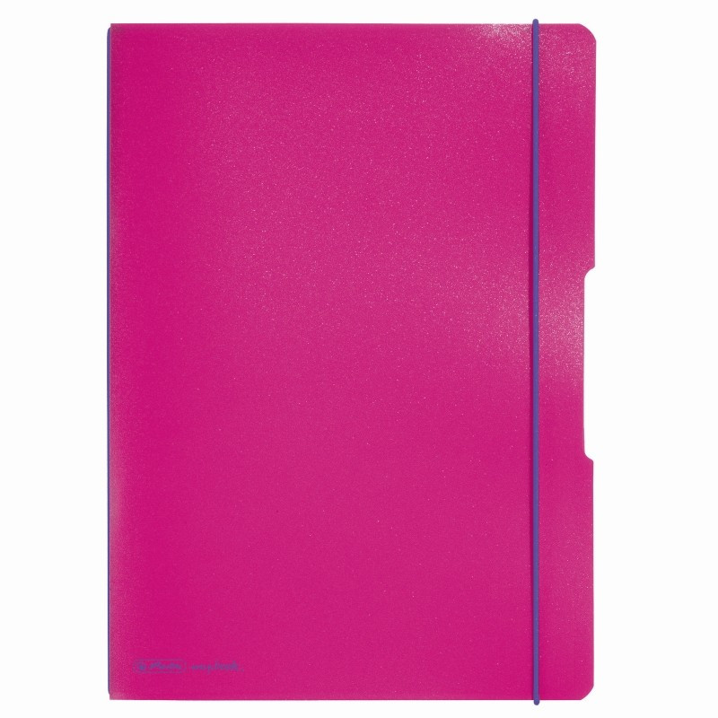 Caiet Herlitz My.Book Flex A4 2X40F Dictando+Patratele Roz Inchis Cu Logo Violet