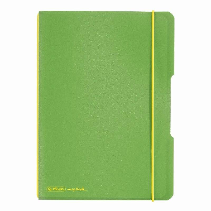 Caiet Herlitz My.Book Flex A5 40F Dictando Verde Deschis Transparent Cu Logo Negru