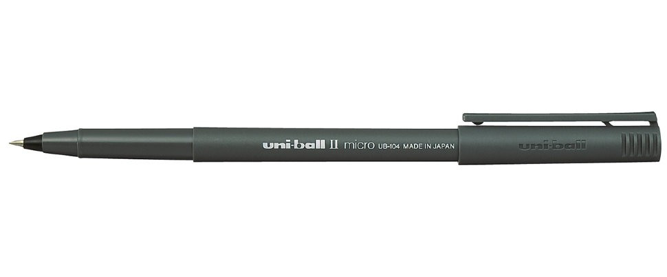Roller UNI-BALL 0.5 mm UB-104 Micro II, Negru