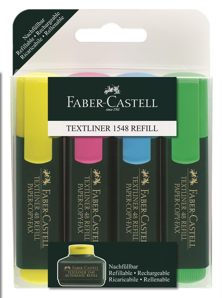 Textmarker 1548 Faber-Castell - Set 4 culori