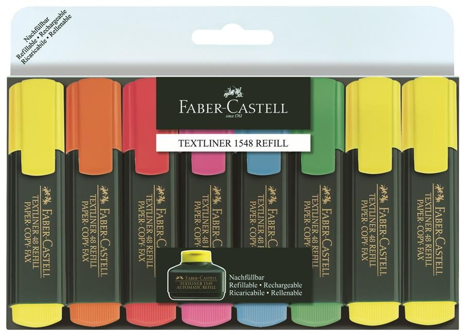 Textmarker 1548 Faber-Castell - Set 8 culori