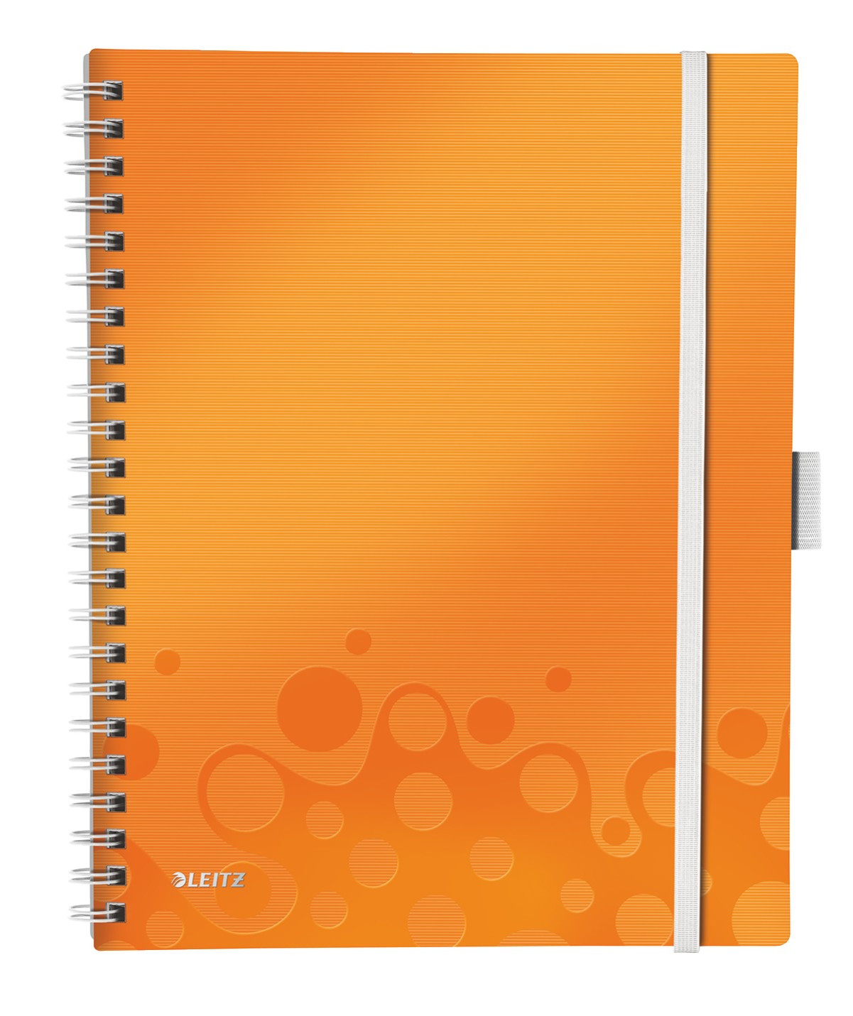 Caiet de birou LEITZ Wow Be Mobile, PP, A4, cu spira, matematica, portocaliu metalizat