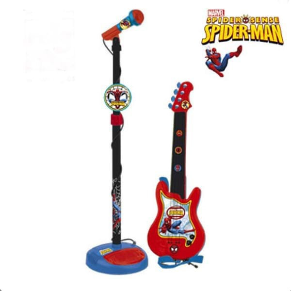 Set Reig Musicales Chitara Si Microfon Spiderman Reig Musicales Pentru Copii