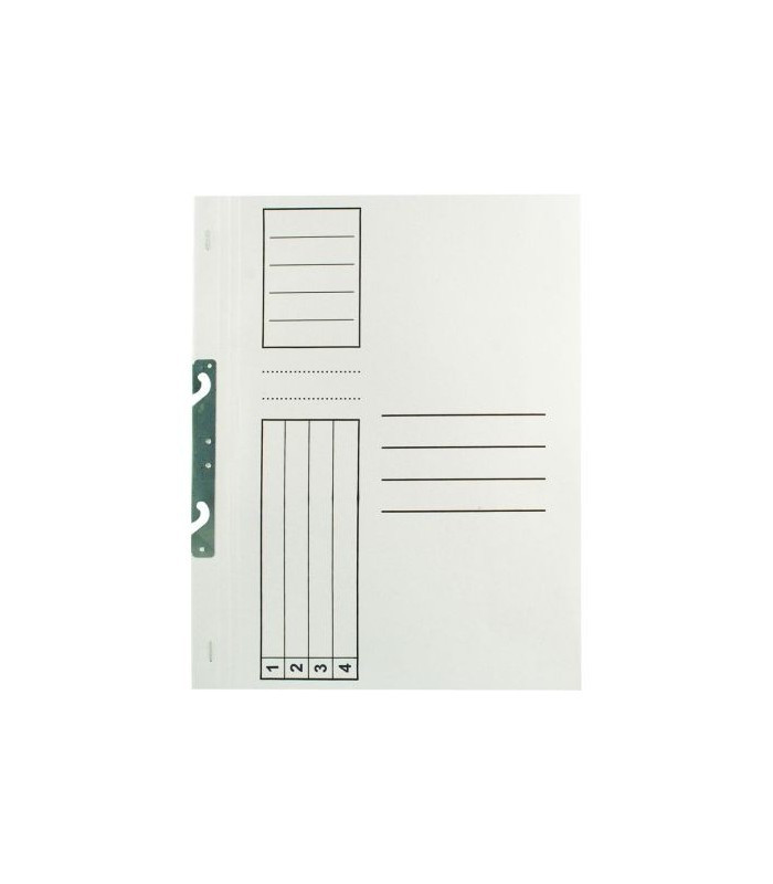 Set 100buc Dosar Standard, alb, incopciat 1/1, A4, carton