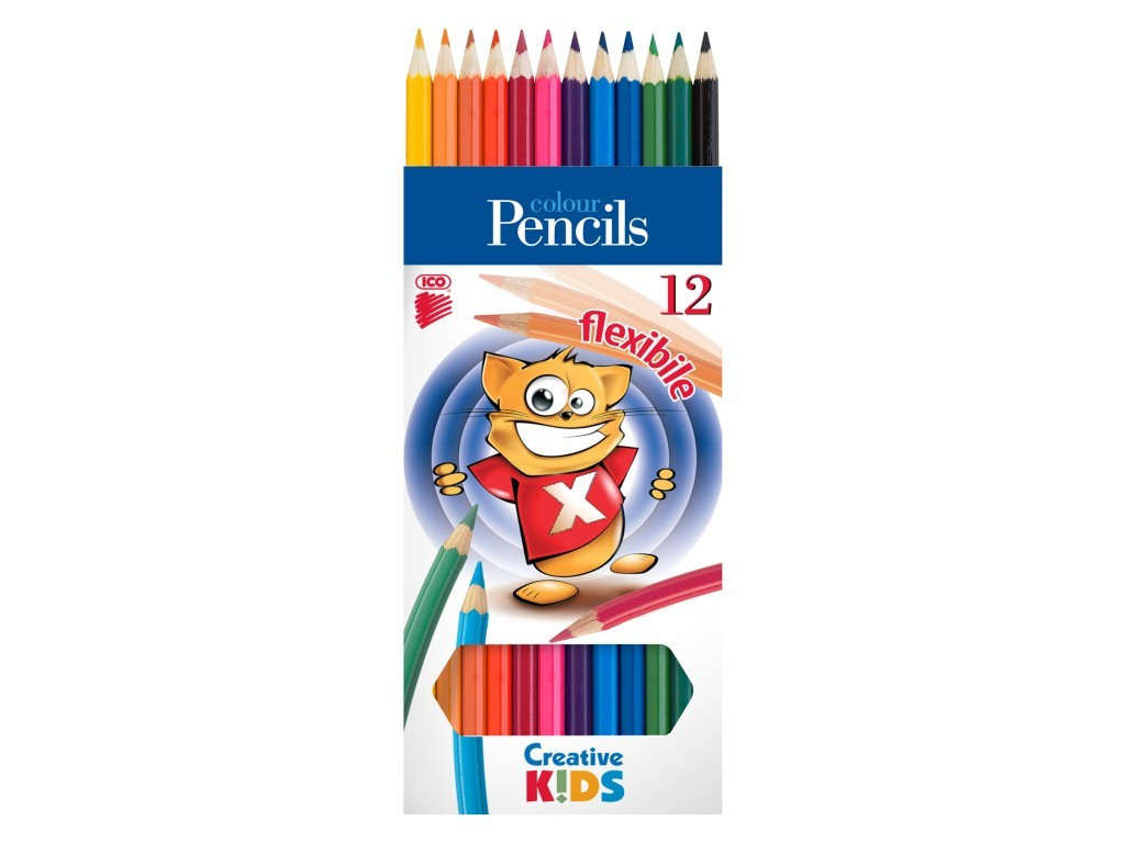 Creioane Colorate Creative Kids Flexibile