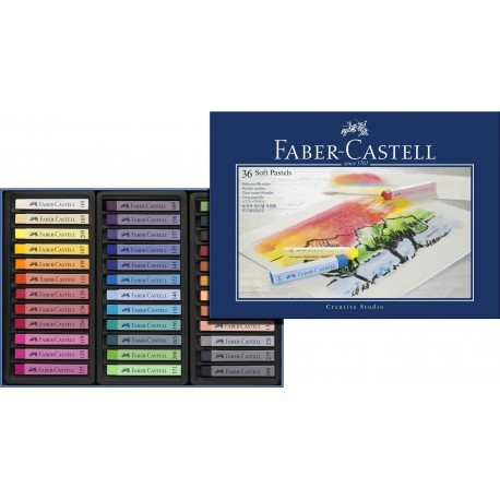 Creioane Colorate Faber-Castell Pastel Soft, 36 culori