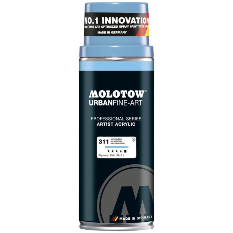 Spray acrilic UFA Artist Molotow, 400 ml, ceramic blue