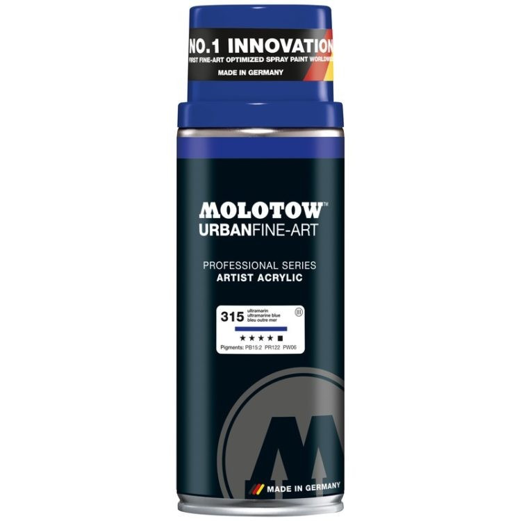 Spray acrilic UFA Artist Molotow, 400 ml, ultramarine blue