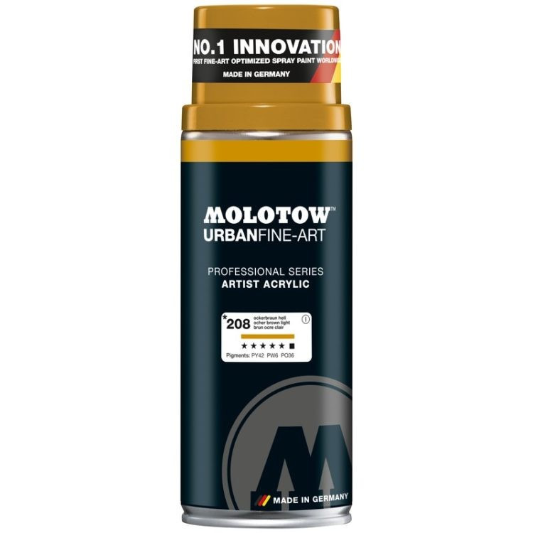 Spray acrilic UFA Artist Molotow, 400 ml, ocher brown light