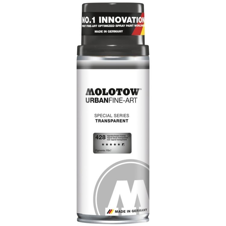 Spray Ufa Transparent Molotow, 400 Ml, Signal Black