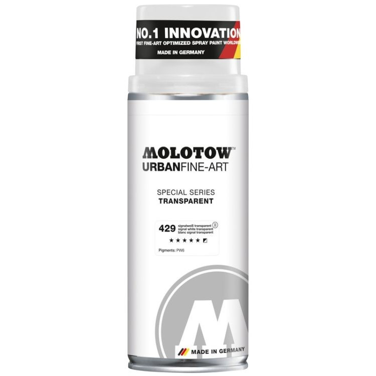 Spray Ufa Transparent Molotow, 400 Ml, Signal White