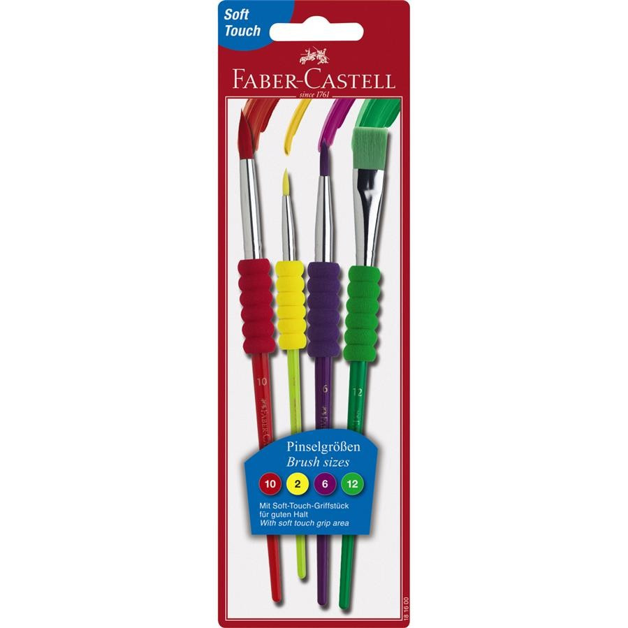 Pensula Soft Touch Set 4 Faber-Castell