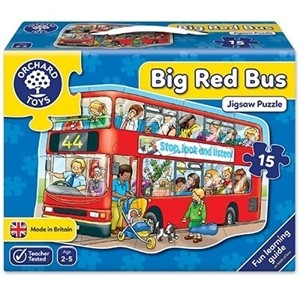 Puzzle Orchard Toys De Podea Autobuzul Big Bus, 15 Piese