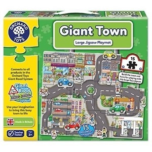 Puzzle Orchard Toys Gigant De Podea Orasul Giant Town Jigsaw, 15 Piese