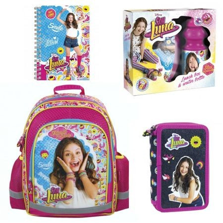 Set Scoala Soy Luna 12 - Ghiozdan, Penar Echipat, Set cutie alimente cu sticla apa, Agenda cu pix