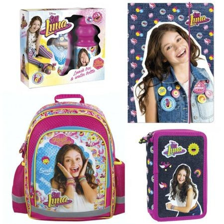 Set Scoala Soy Luna 10 - Ghiozdan, Penar echipat, Set cutie alimente cu sticla de apa, Mapa A4 cu Pix