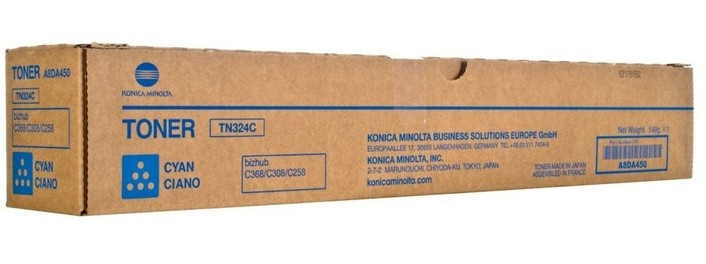 Cartus Toner Original Konica Minolta TN-324C A8DA450 Cyan, 26000 pagini