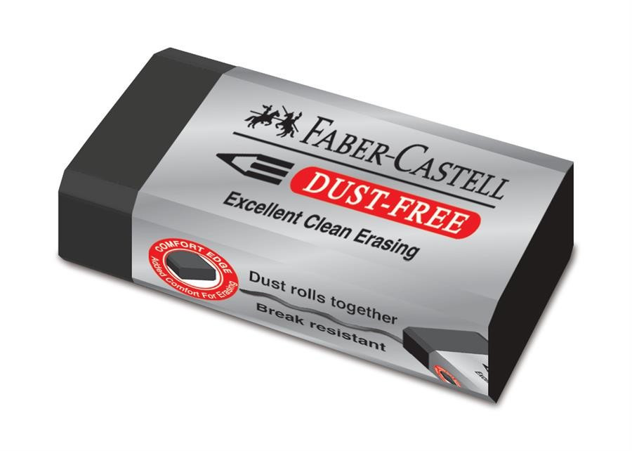 Radiera Creion Faber-Castell Dust Free, 45 x 20 x 12 mm, Negru