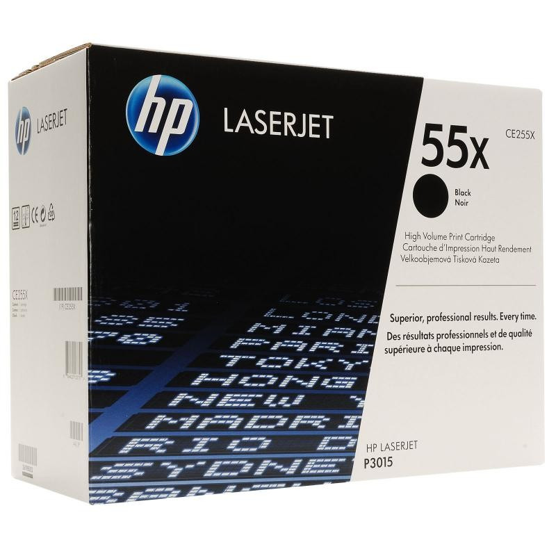 Cartus Toner Original Hp CE255X Black, 12500 pagini